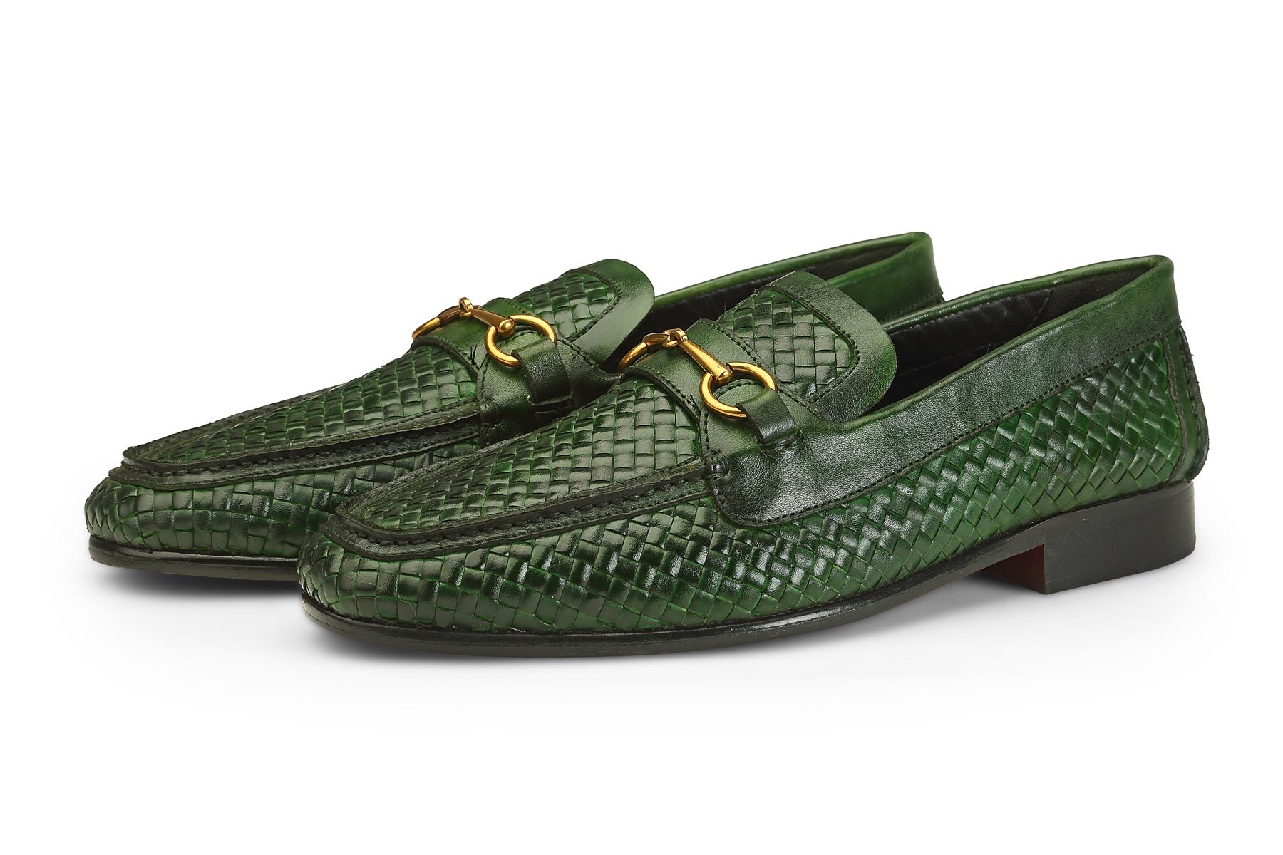 Mens green cheap gucci loafers