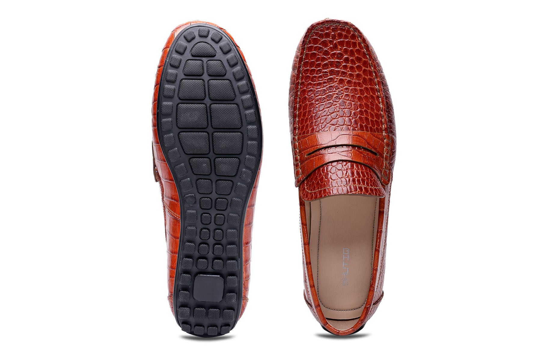 CROCO TAN LOAFERS