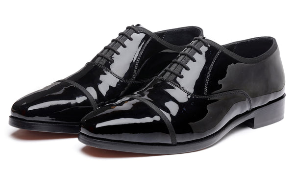 Buy YIPSY Men's Black Patent Leather Formal Shoes (Black,10) at