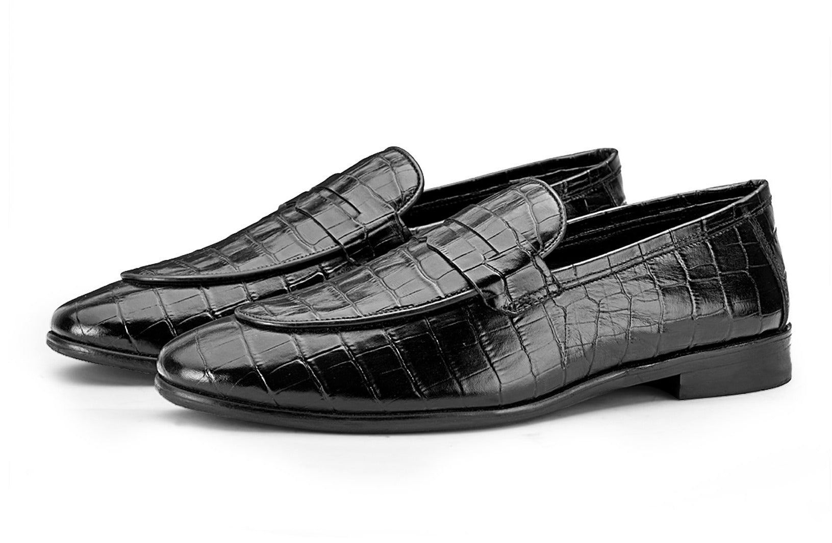 Slink Croco Leather Shoes | Shutiq